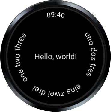 Sample Compose UI on a Round Watch