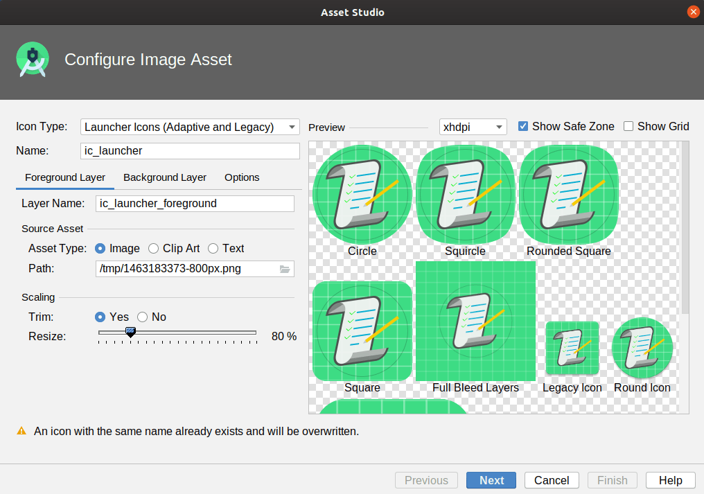 android options icon