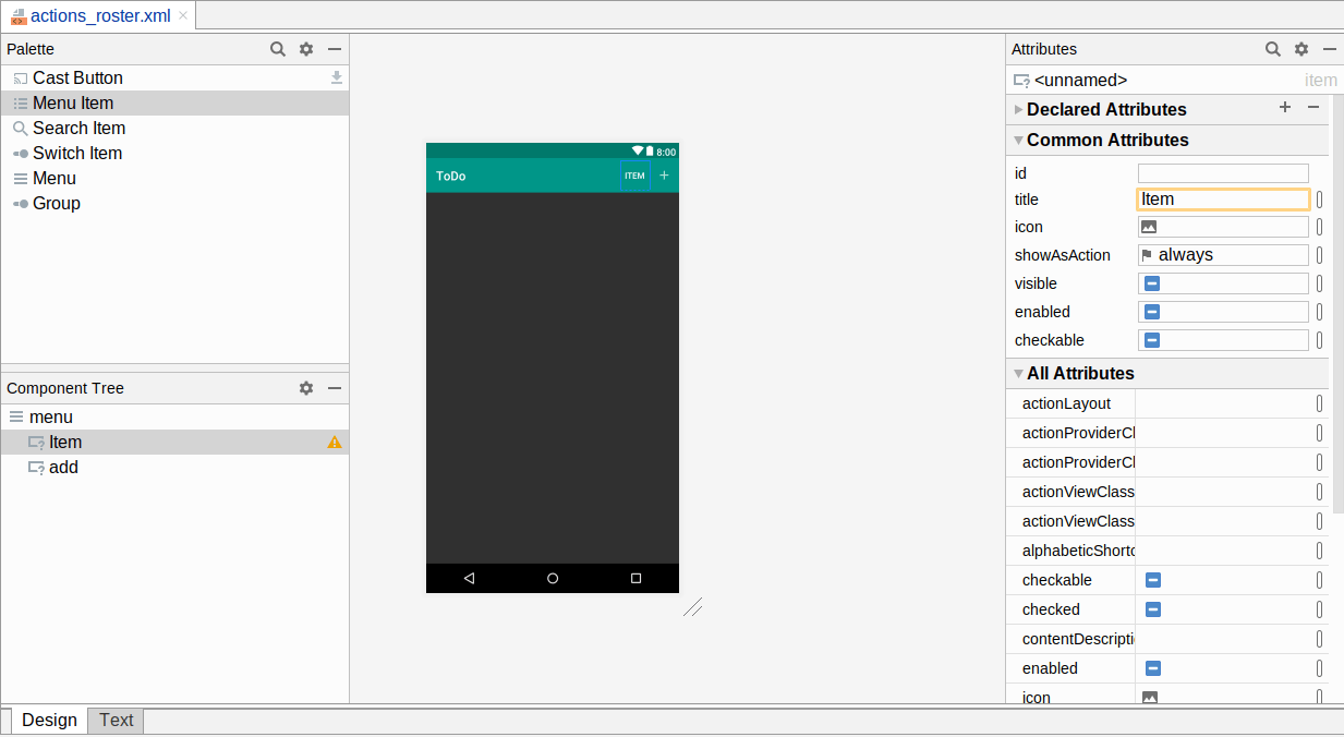 Step #5: Adding a Checkable Submenu