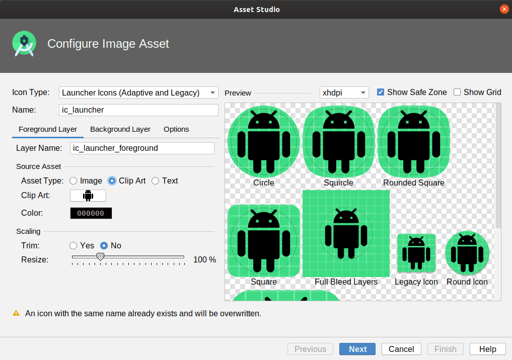 Creating an App Icon with the Asset Studio